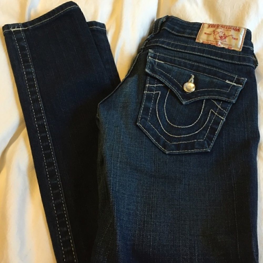 Rare💎 Swarovski Crystal True Religion Dark Skinny